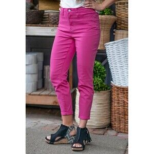 Judy Blue High Rise Slim Fit Daphne Neon Pink 9/29‎ NWT